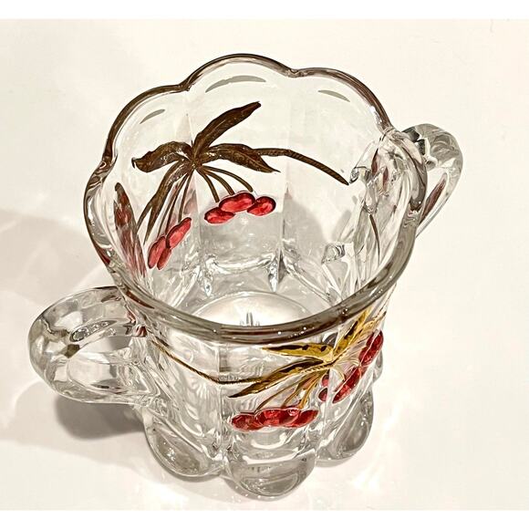 Mosser Glass SPOON VASE 6" Spooner Cherry & Cable Flower Celery Dish AG Pattern - Picture 2 of 5